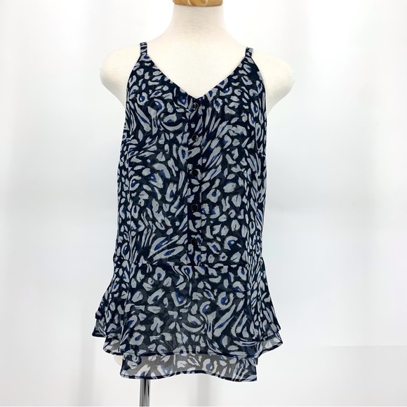 Cabi NWT Purr Cami, # 5362 Grey, Blue, and Black Animal Print Camisole, Small - Picture 4 of 17